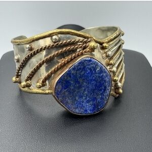 Lapis Brutalist Bracelet